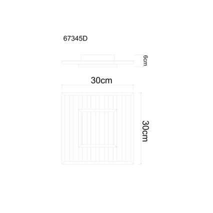 Globo - Plafonnier LED/18W/230V 3000K 30x30 cm