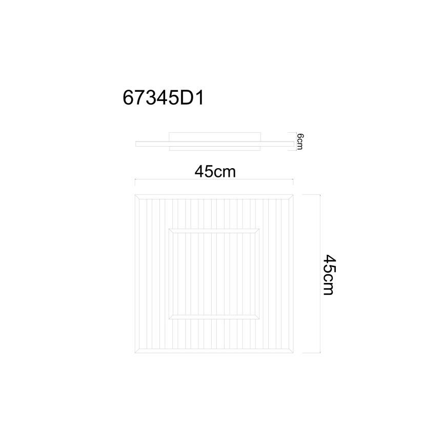Globo - Plafonnier LED/36W/230V 3000K 45x45 cm