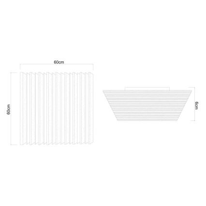 Globo - Plafonnier LED dimmable LED/40W/230V 2700-6000K 60x60 cm + télécommande