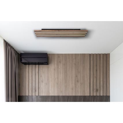Globo - Plafonnier LED/30W/230V 3000K 80x20 cm bois