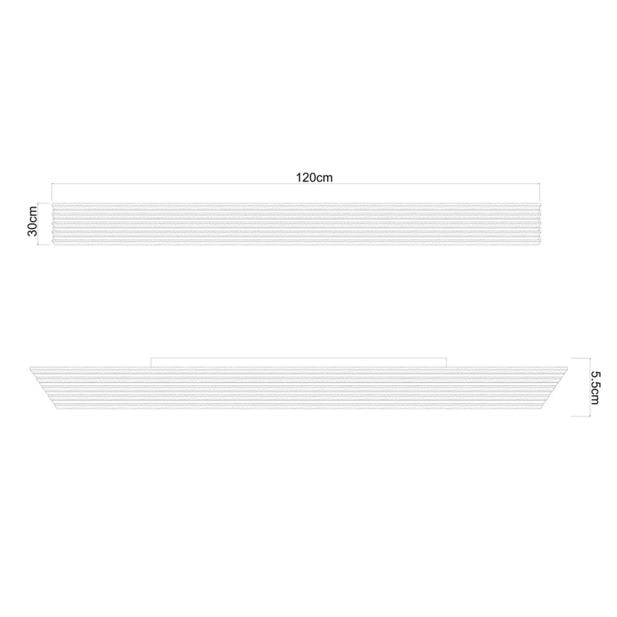 Globo - Plafonnier LED dimmable LED/40W/230V 2700-6000K 30x120 cm + télécommande