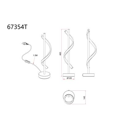 Globo - LED Lampe de table LED/12,5W/230V 3000K