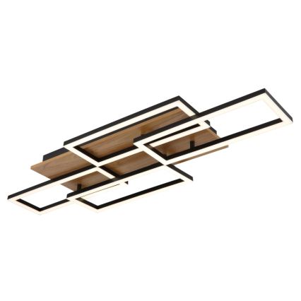 Globo - Plafonnier LED dimmable LED/40W/230V 2700-6500K 32,5 x 87,5 cm marron/noir + télécommande