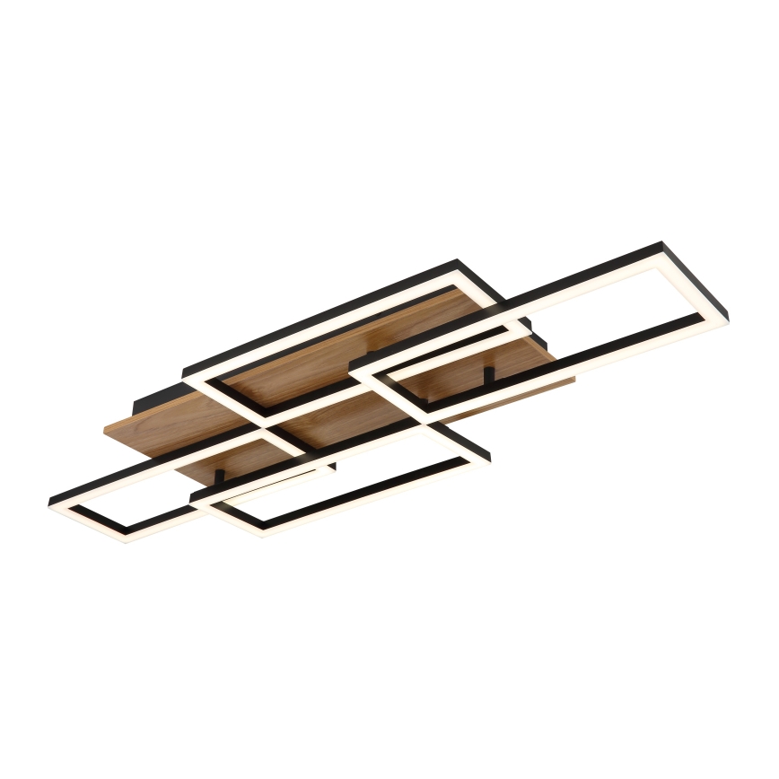 Globo - Plafonnier LED dimmable LED/40W/230V 2700-6500K 32,5 x 87,5 cm marron/noir + télécommande