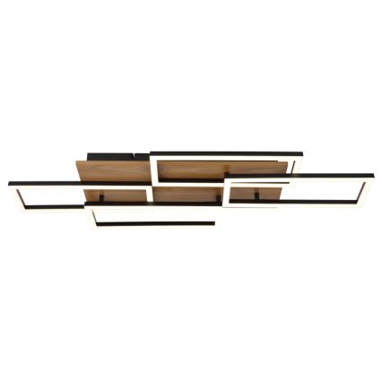 Globo - Plafonnier LED dimmable LED/40W/230V 2700-6500K 32,5 x 87,5 cm marron/noir + télécommande