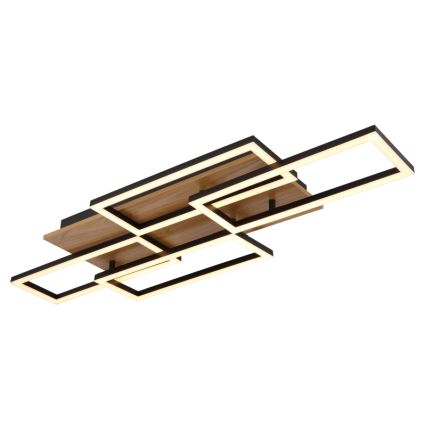 Globo - Plafonnier LED dimmable LED/40W/230V 2700-6500K 32,5 x 87,5 cm marron/noir + télécommande