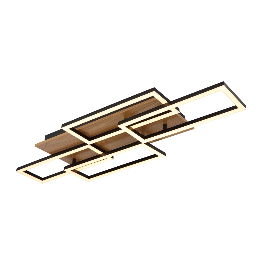 Globo - Plafonnier LED dimmable LED/40W/230V 2700-6500K 32,5 x 87,5 cm marron/noir + télécommande