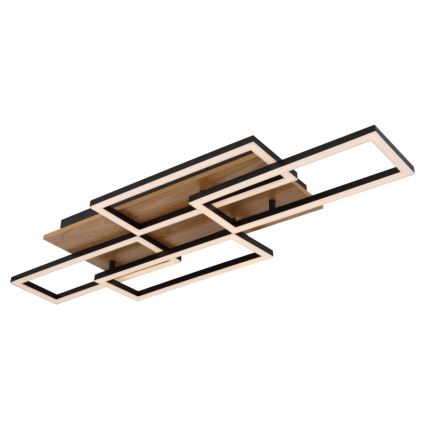 Globo - Plafonnier LED dimmable LED/40W/230V 2700-6500K 32,5 x 87,5 cm marron/noir + télécommande