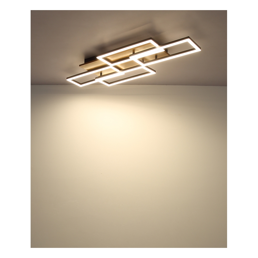 Globo - Plafonnier LED dimmable LED/40W/230V 2700-6500K 32,5 x 87,5 cm marron/noir + télécommande