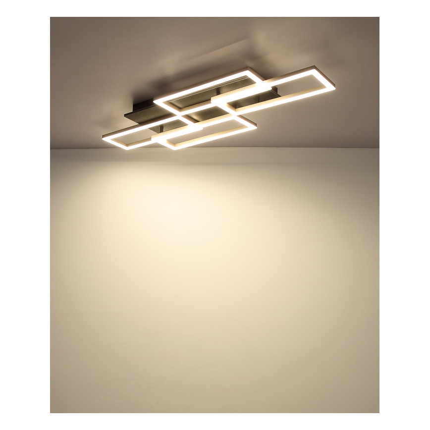 Globo - Plafonnier LED dimmable LED/40W/230V 2700-6500K 32,5x87,5 cm noir + télécommande