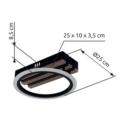 Globo - Plafonnier LED/10W/230V 3000/4200/6000K