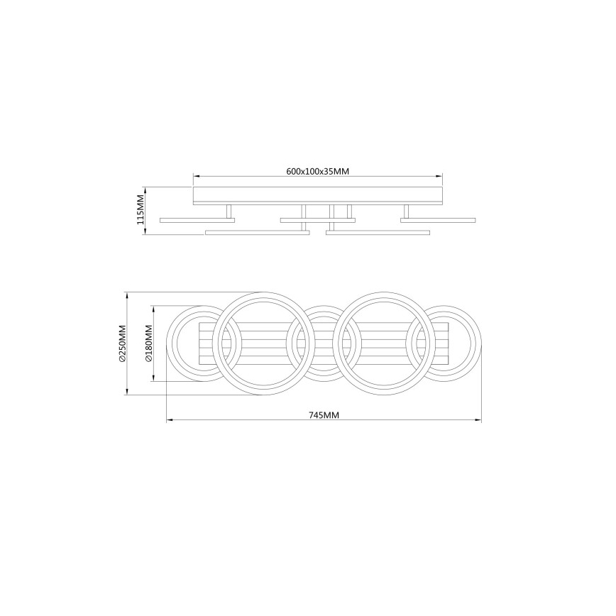 Globo - Plafonnier LED/34W/230V 3000/4200/6000K