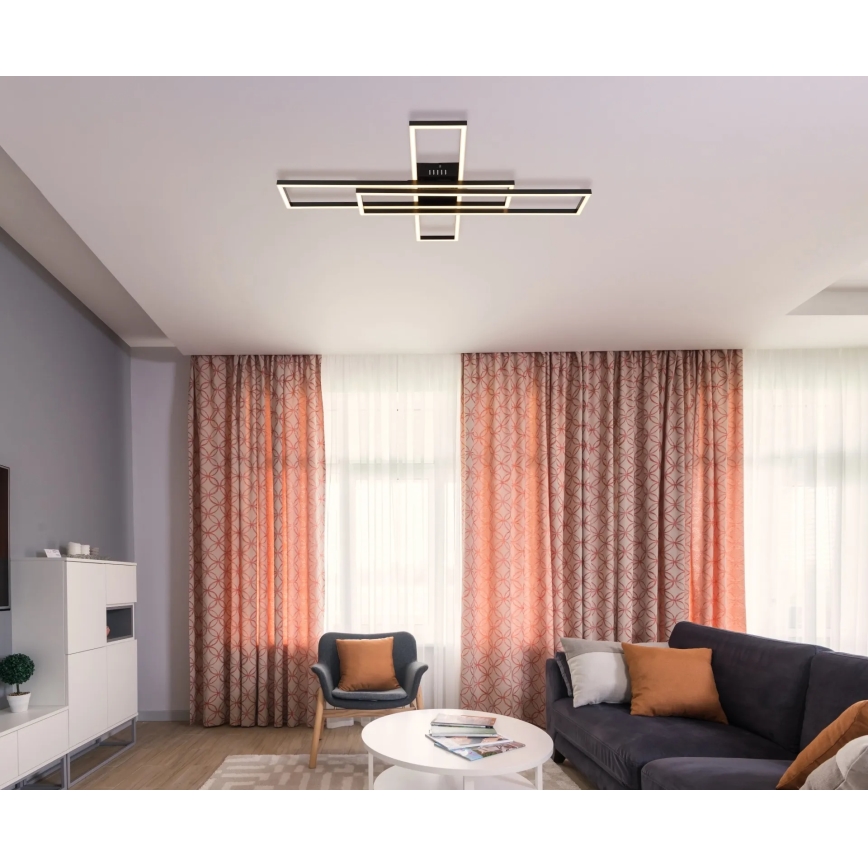 Globo - Plafonnier LED 55 W, 230 V, 3000 K, 80 x 60 cm