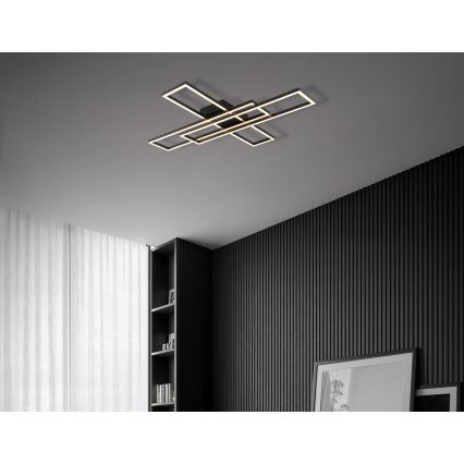 Globo - Plafonnier LED 55 W, 230 V, 3000 K, 80 x 60 cm