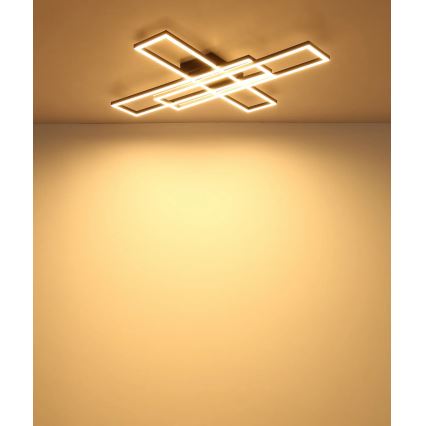 Globo - Plafonnier LED 55 W, 230 V, 3000 K, 80 x 60 cm