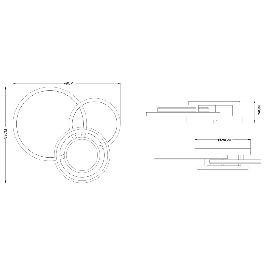 Globo - Plafonnier LED LED/40W/230V 3000K 49x39 cm