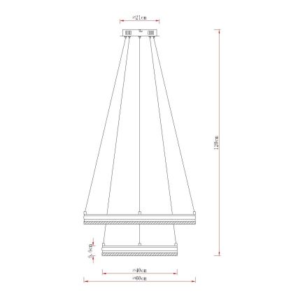 Globo - Suspension LED dimmable sur câble LED/60W/230V 2700–6000K + télécommande