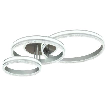 Globo - Plafonnier LED dimmable/72W/230V 2700-6000K argenté + télécommande