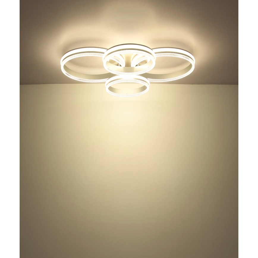 Globo - Plafonnier LED dimmable LED/90W/230V 2700-6000K argenté + télécommande