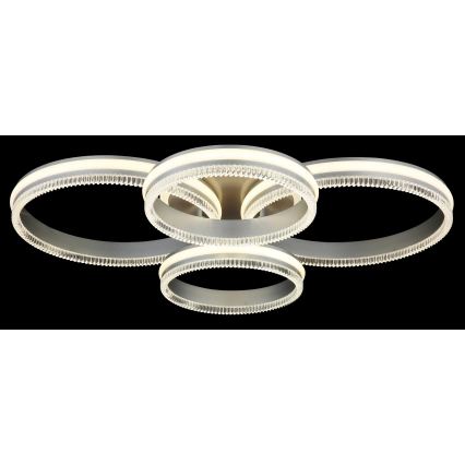 Globo - Plafonnier LED dimmable LED/90W/230V 2700-6000K argenté + télécommande