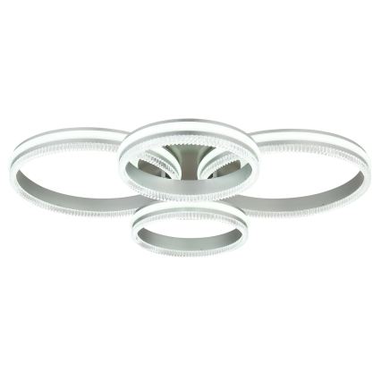 Globo - Plafonnier LED dimmable LED/90W/230V 2700-6000K argenté + télécommande