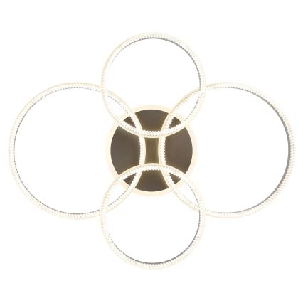 Globo - Plafonnier LED dimmable LED/90W/230V 2700-6000K argenté + télécommande
