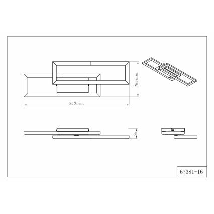 Globo - Plafonnier LED/16W/230V 3000/4000/6000K