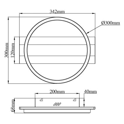 Globo - Plafonnier LED 24W/230V 4000K 30x34,2 cm