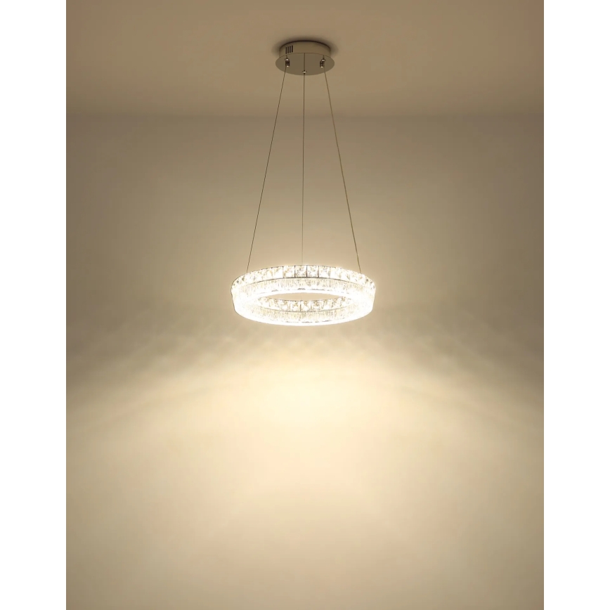 Globo - Suspension LED dimmable sur câble LED/24W/230V 2700-6000K transparente + télécommande