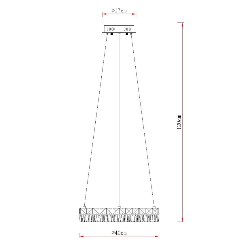 Globo - Suspension LED dimmable sur câble LED/24W/230V 2700-6000K transparente + télécommande