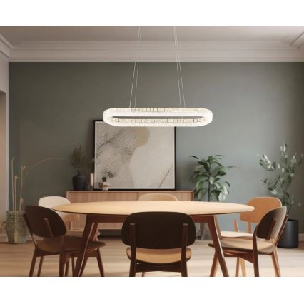 Globo - Suspension LED dimmable sur câble LED/40W/230V 2700-6000K transparente + télécommande