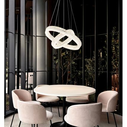 Globo - Suspension LED dimmable sur câble LED/60W/230V 2700-6000K transparente + télécommande