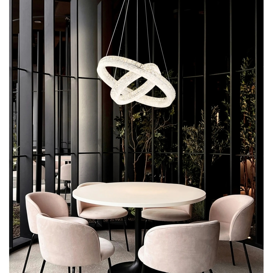 Globo - Suspension LED dimmable sur câble LED/60W/230V 2700-6000K transparente + télécommande