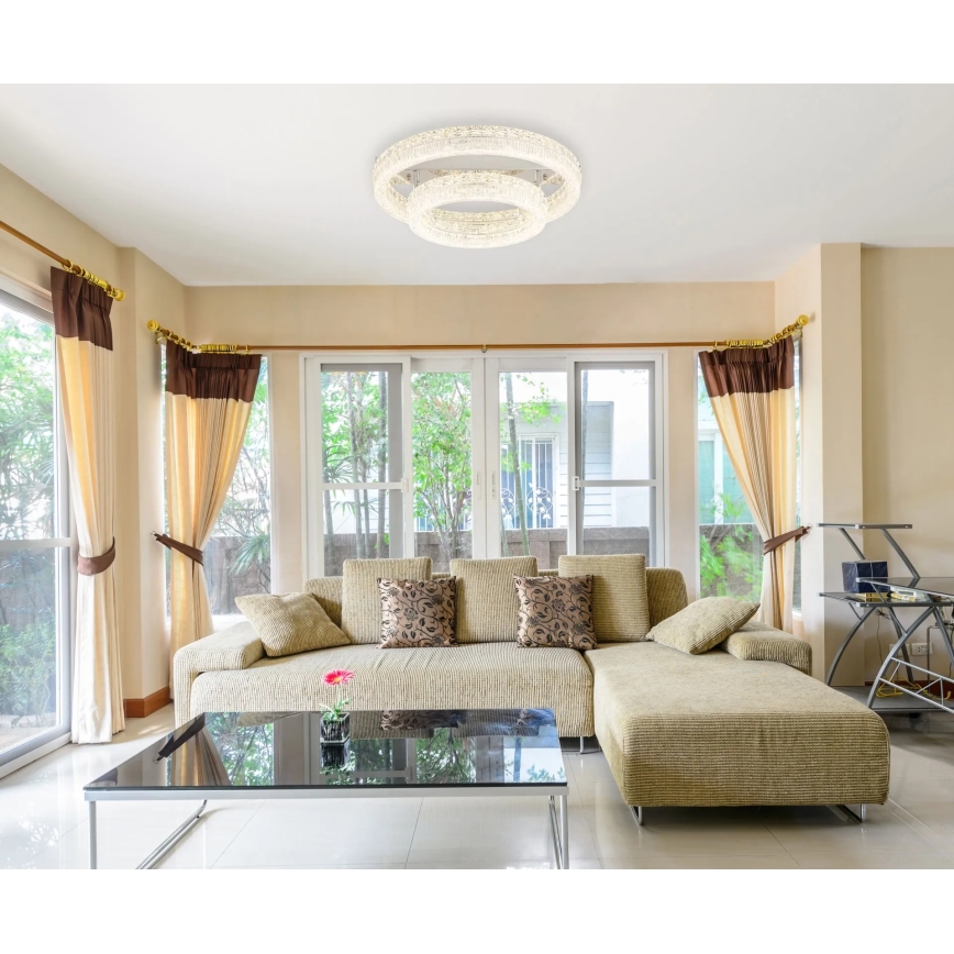 Globo - Plafonnier LED dimmable LED/60W/230V 2700-6000K transparent + télécommande