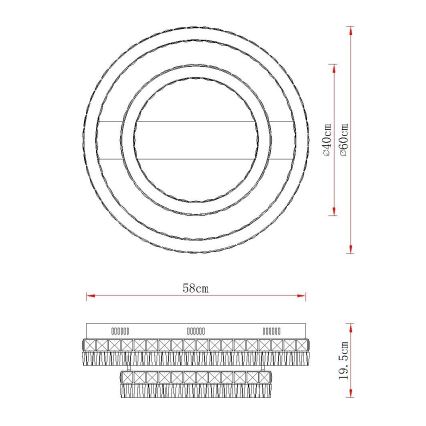 Globo - Plafonnier LED dimmable LED/60W/230V 2700-6000K transparent + télécommande