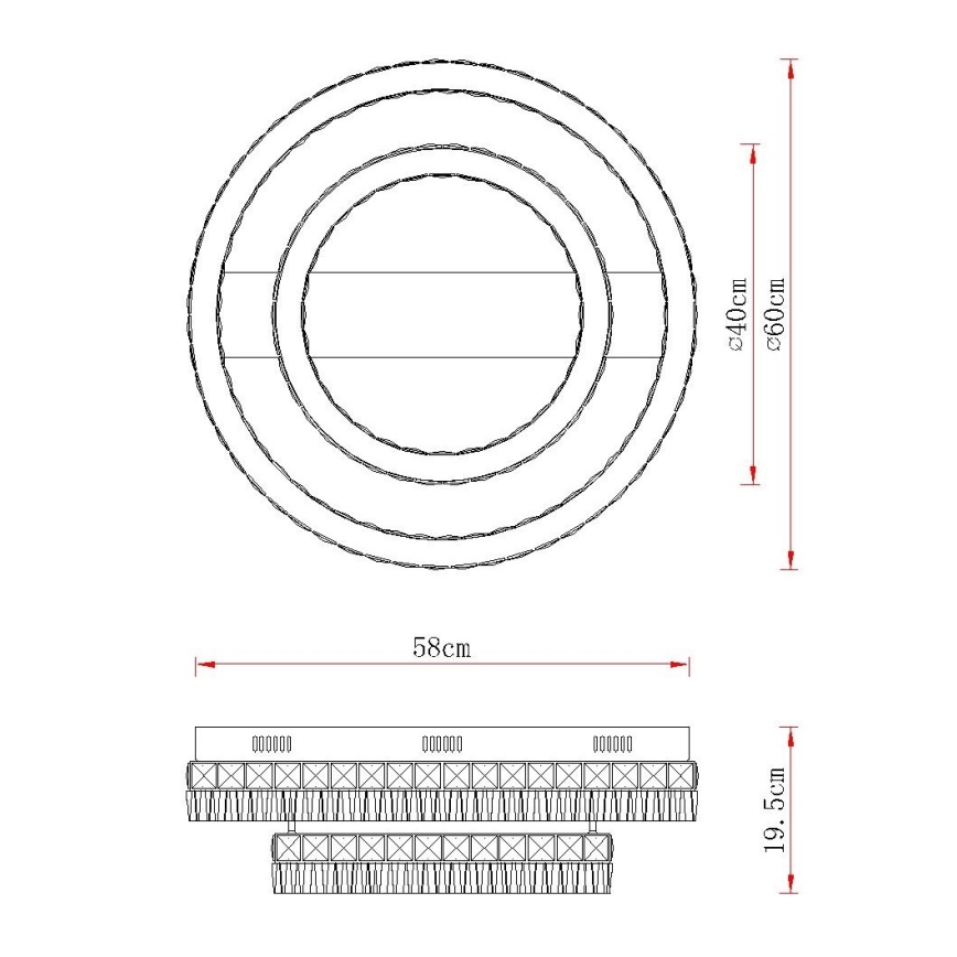 Globo - Plafonnier LED dimmable LED/60W/230V 2700-6000K transparent + télécommande