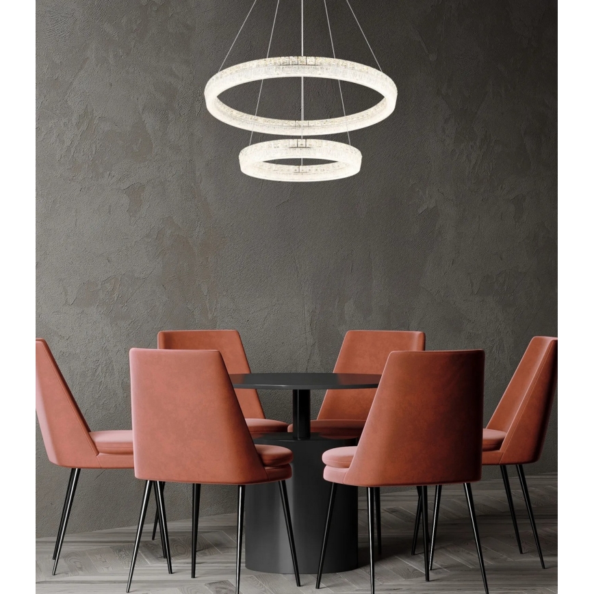 Globo - Suspension LED dimmable sur câble LED/72W/230V 2700-6000K transparente + télécommande