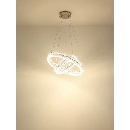 Globo - Suspension LED dimmable sur câble LED/72W/230V 2700-6000K transparente + télécommande