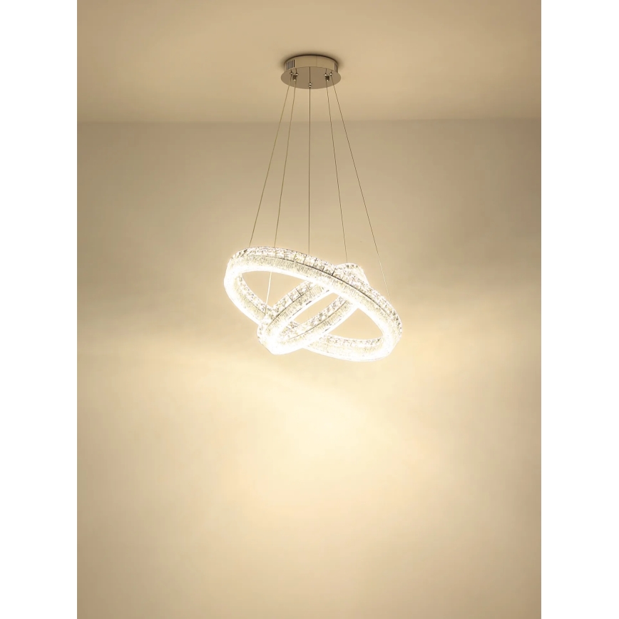 Globo - Suspension LED dimmable sur câble LED/72W/230V 2700-6000K transparente + télécommande