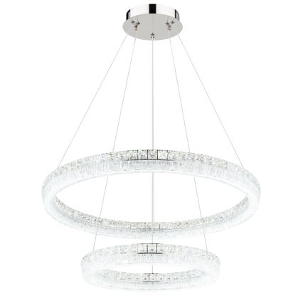 Globo - Suspension LED dimmable sur câble LED/72W/230V 2700-6000K transparente + télécommande