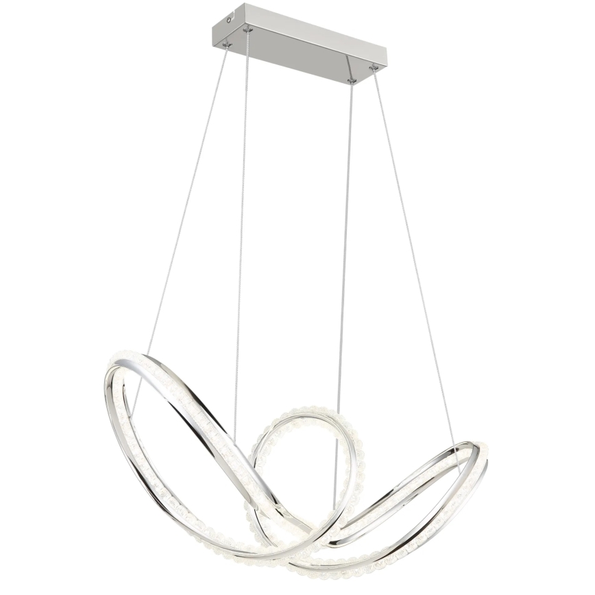Globo - Suspension LED à intensité variable sur câble LED/45W/230V 2700-6000K chrome brillant + télécommande
