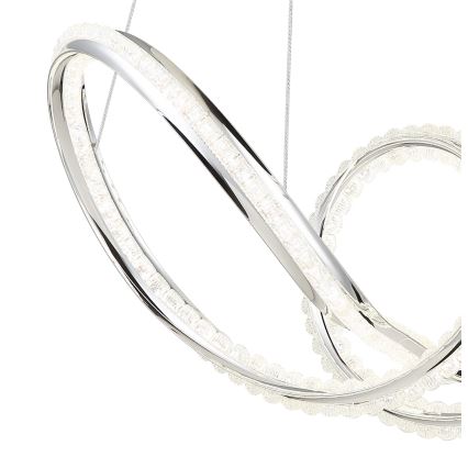 Globo - Suspension LED à intensité variable sur câble LED/45W/230V 2700-6000K chrome brillant + télécommande