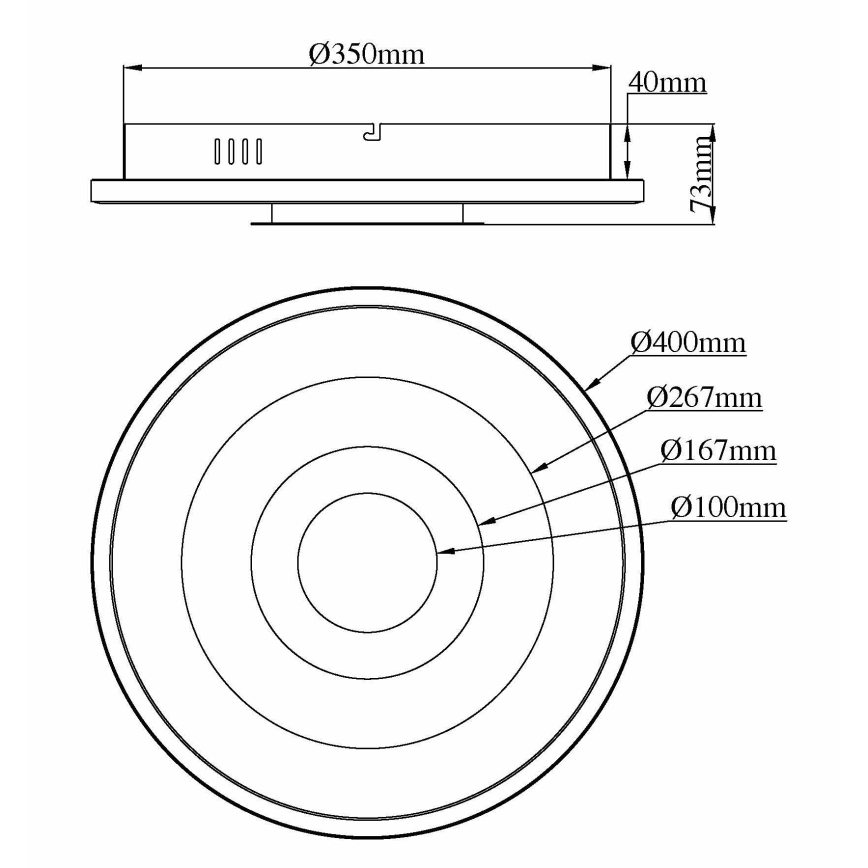 Globo - Plafonnier LED 30W/230V 3000/4000/6000K Ø 40 cm