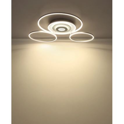Globo - Plafonnier LED dimmable LED/60W/230V 2700-6500K 80,8x99,2 cm argenté + télécommande