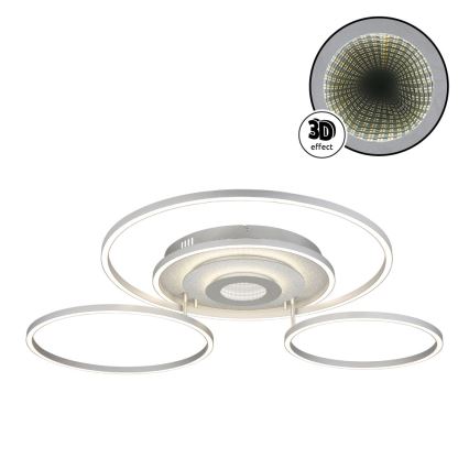 Globo - Plafonnier LED dimmable LED/60W/230V 2700-6500K 80,8x99,2 cm argenté + télécommande