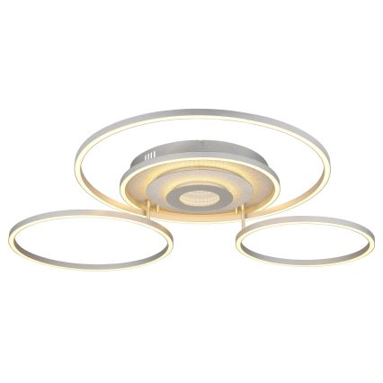 Globo - Plafonnier LED dimmable LED/60W/230V 2700-6500K 80,8x99,2 cm argenté + télécommande