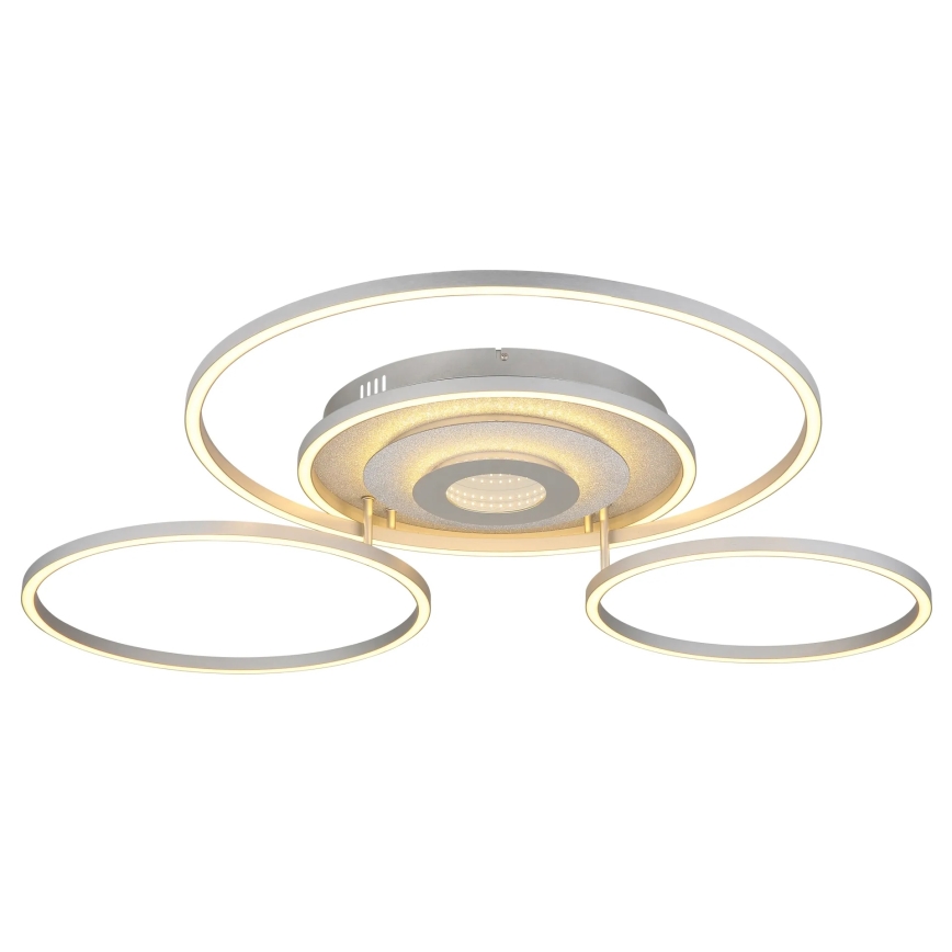 Globo - Plafonnier LED dimmable LED/60W/230V 2700-6500K 80,8x99,2 cm argenté + télécommande