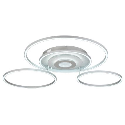 Globo - Plafonnier LED dimmable LED/60W/230V 2700-6500K 80,8x99,2 cm argenté + télécommande