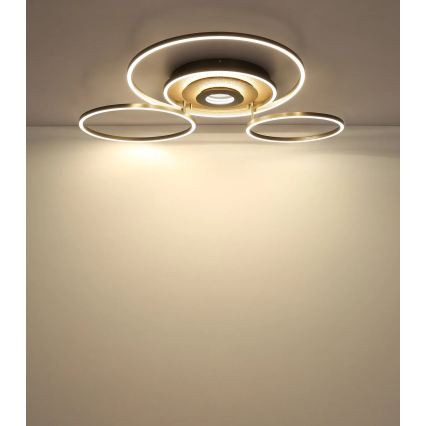 Globo - Plafonnier LED dimmable LED/60W/230V 2700-6500K 80,8x99,2 cm marron + télécommande