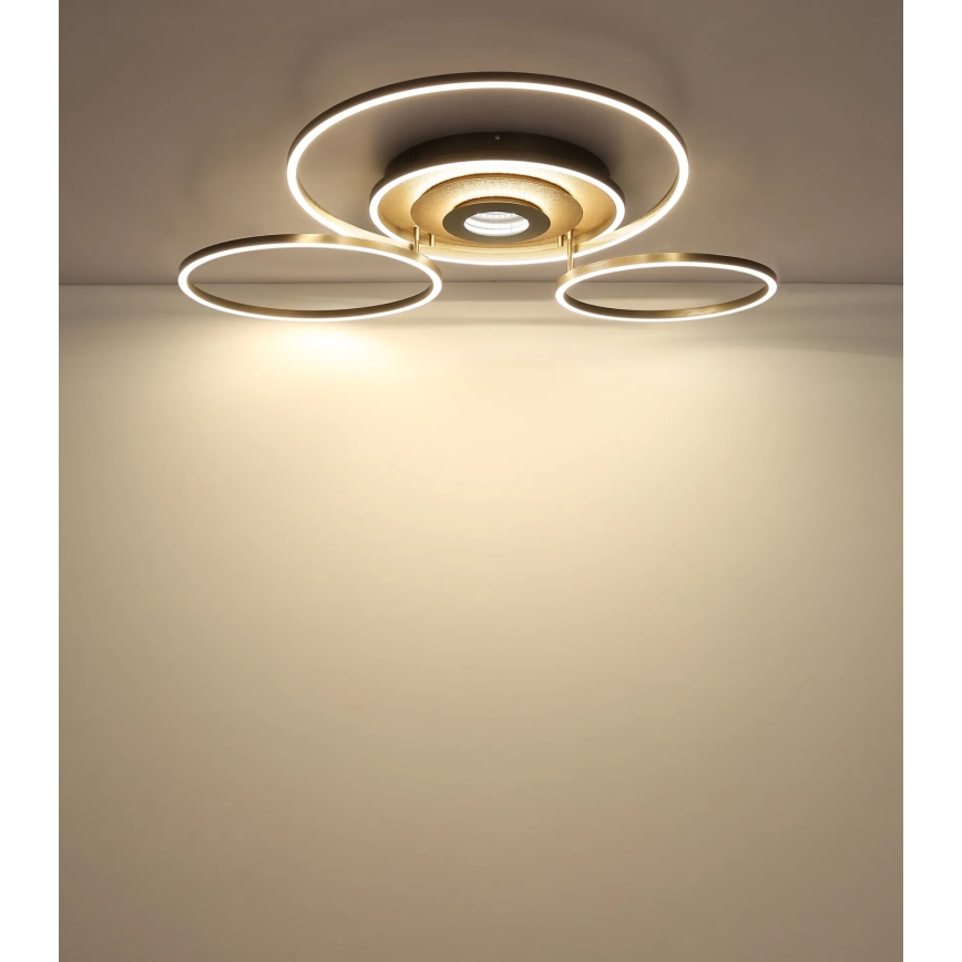 Globo - Plafonnier LED dimmable LED/60W/230V 2700-6500K 80,8x99,2 cm laiton + télécommande
